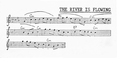 Notes to The river is flowing, Greenham Common somgbook